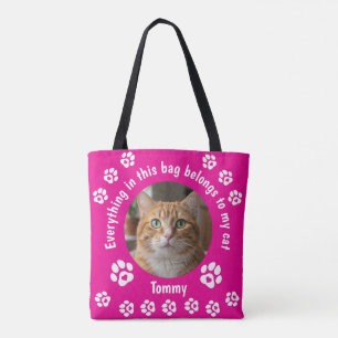 Sac fourre-tout personnalisé pour amateur de chats
