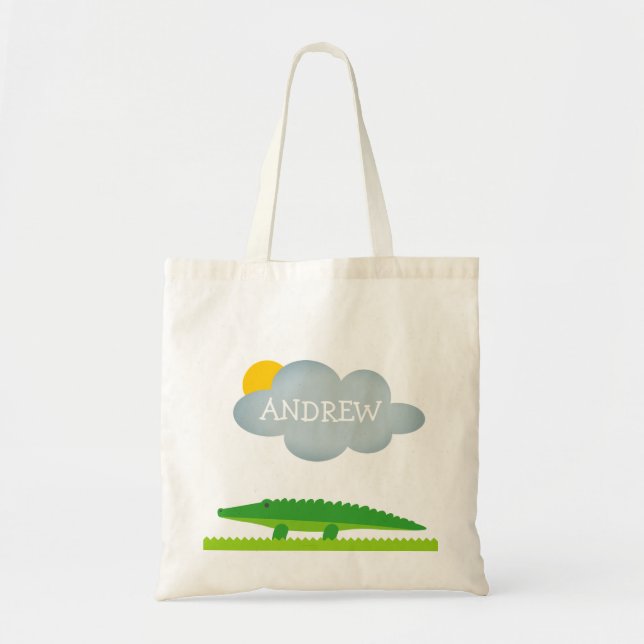 Sac fourre-tout personnalisé pour enfant crocodile (Devant)