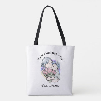 Sac fourre-tout personnalisé pour la fête des Mère