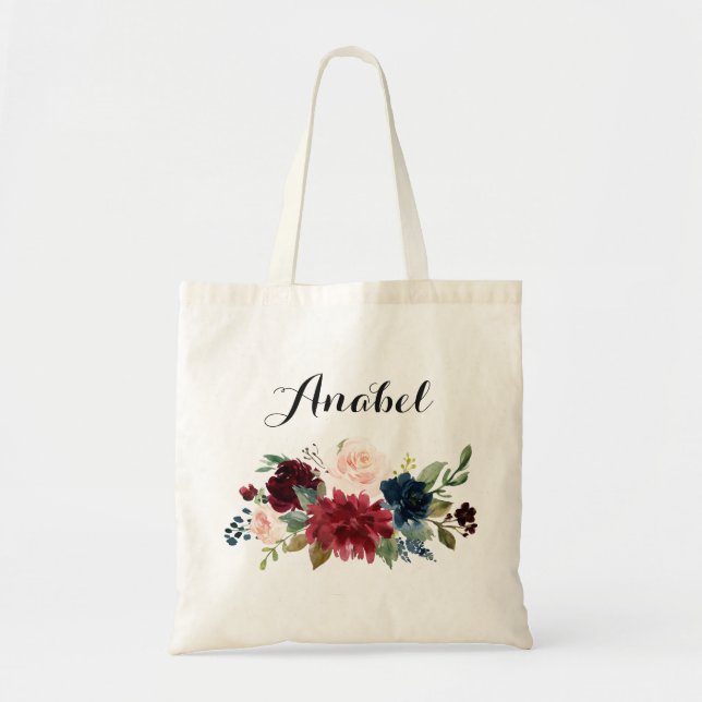 Sac fourre-tout personnalisé. Sac fourre-tout flor (Devant)