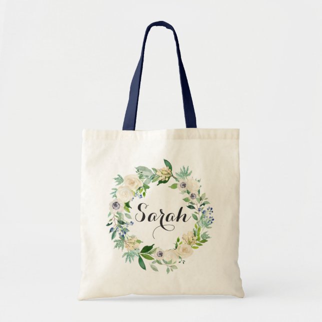 Sac fourre-tout personnalisé. Sac fourre-tout flor (Devant)