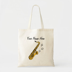 Sac fourre-tout personnalisé saxophone Cadeau saxo