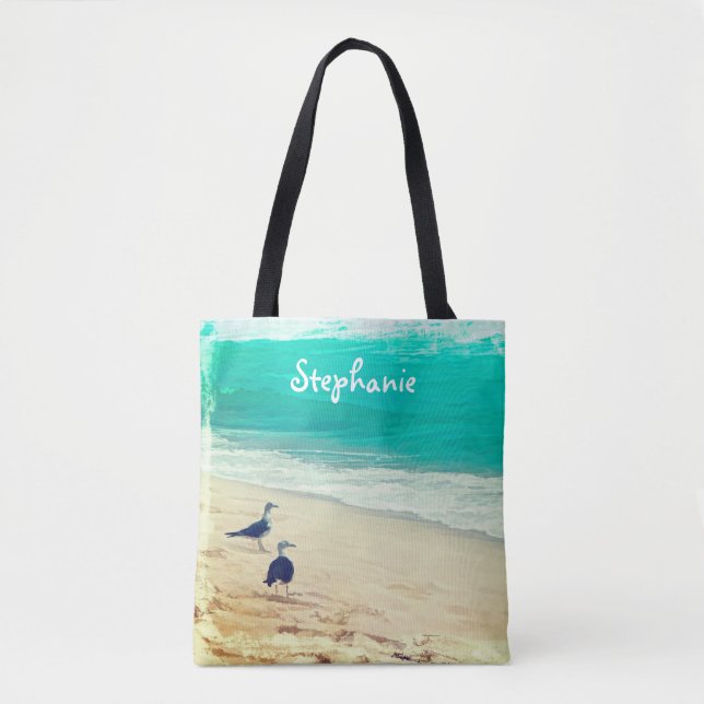 sac fourre-tout personnalisé sur la plage (Devant)