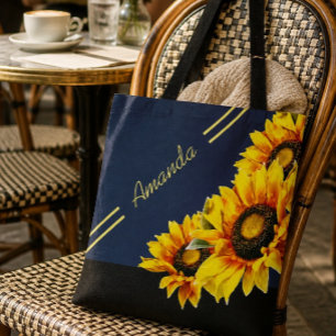 Sac fourre-tout personnalisé tournesol magnifique