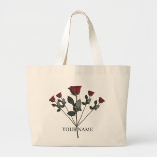 Sac fourre-tout personnalisé Trois Roses Rouges | 