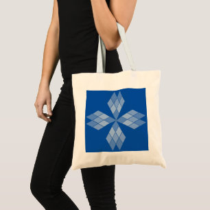 Sac fourre-tout - Pétales de diamant sur fond bleu
