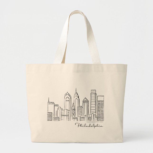 Sac fourre-tout Philadelphia Skyline - Jumbo/Grand (Devant)