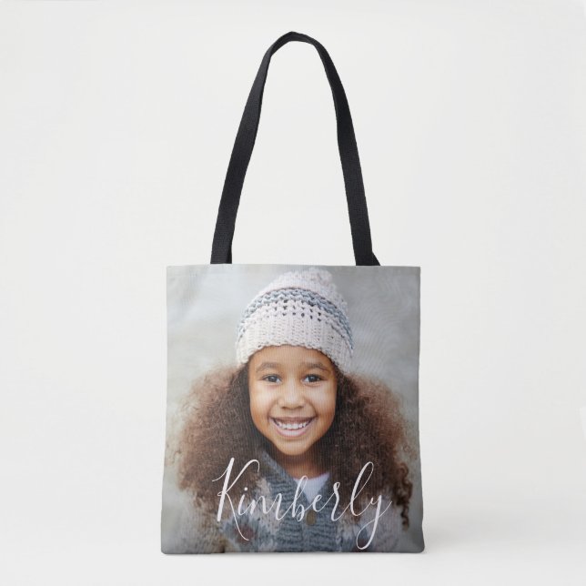 sac fourre-tout photo et nom personnalisé (Devant)
