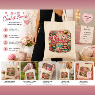 Sac fourre-tout pour amoureux du crochet Sac cad