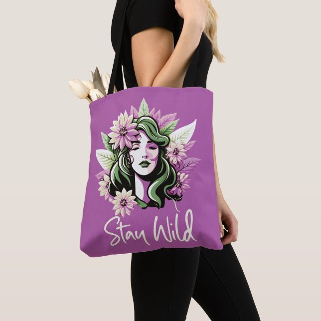 Sac fourre-tout pour enfants à fleurs sauvages (De près)