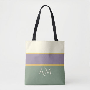 Sac fourre-tout premium rayé avec monogramme perso
