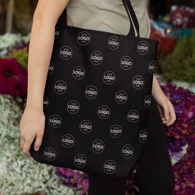 Sac fourre-tout promotionnel noir Motif Logo perso (Créateur téléchargé)