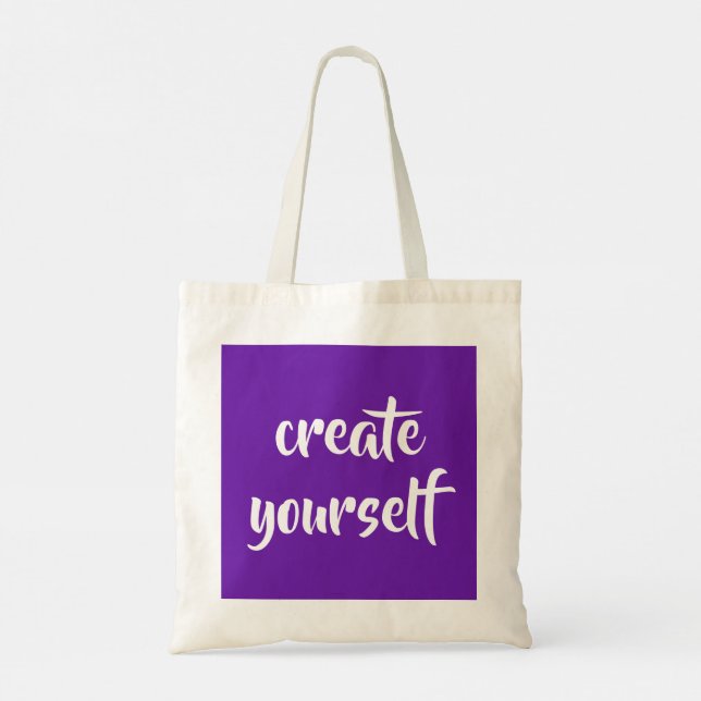 Sac fourre-tout Purple "Créer soi-même" (Dos)