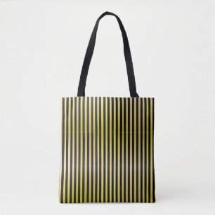 Sac fourre-tout rayé noir et jaune