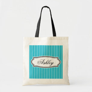 Sac fourre-tout rayé personnalisé à demoiselle