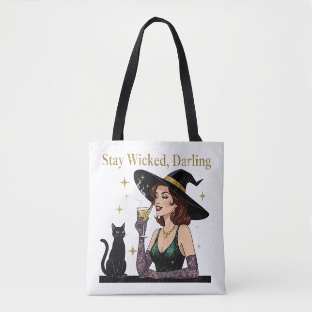 sac fourre-tout "Reste méchant, chérie" (Devant)