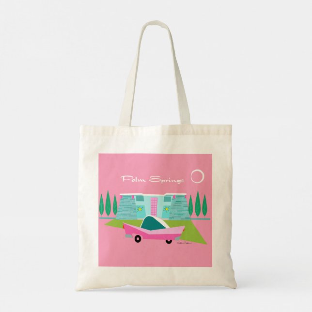 Sac fourre-tout Retro Pink Palm Springs (Dos)