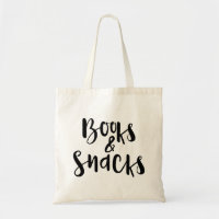 sac fourre-tout réutilisable "Books & Snacks"