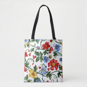 Sac fourre-tout romantique à la vigne florale