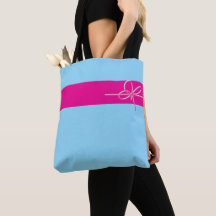 Sac fourre-tout rose à arc