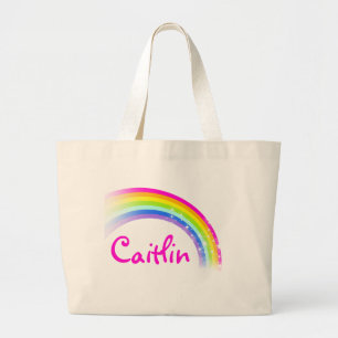 sac fourre-tout rose arc-en-ciel / léger "votre no