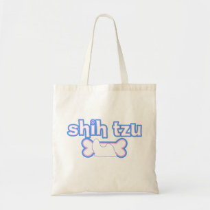 Sac fourre-tout rose et bleu à Shih Tzu