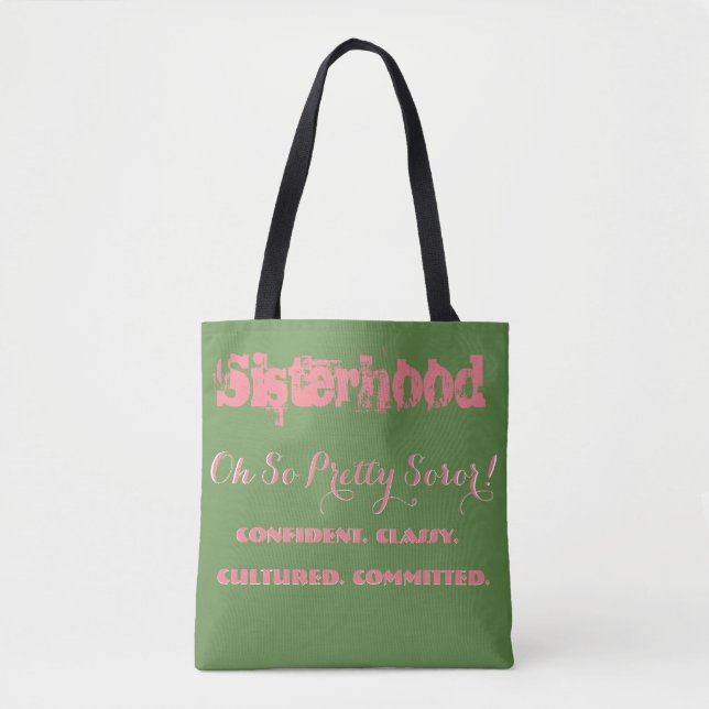 Sac fourre-tout rose et vert (Devant)