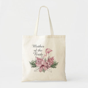 Sac fourre-tout rose flamingo floral pour la mère 