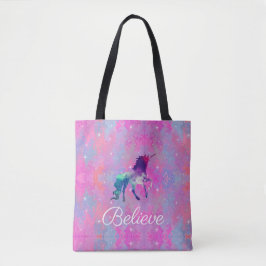 Sac fourre-tout rose/pourpre aux textes faits sur