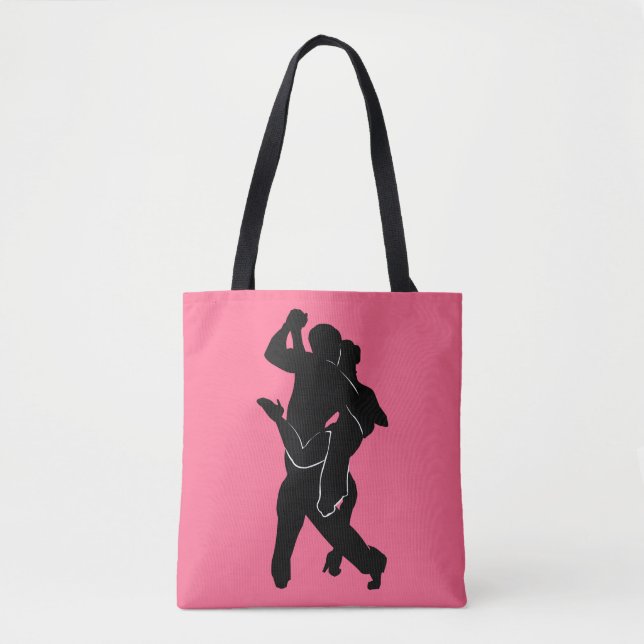 Sac fourre-tout rose Tango Couple - Vos Couleurs (Devant)