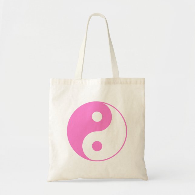 Sac fourre-tout rose Yin Yang (Devant)