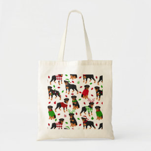 Sac fourre-tout Rottweiler de Noël