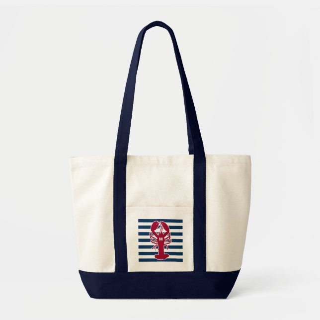 Sac fourre-tout rouge à toile de homard avec les (Devant)