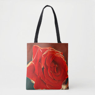 Sac fourre-tout rouge stylisé