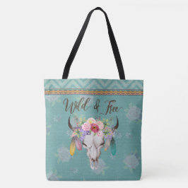 Sac fourre-tout sauvage et libre à Boho (turquoise
