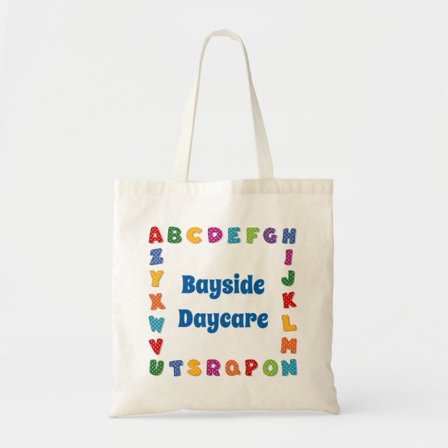Sac fourre-tout scolaire avec Alphabet Pointe bril (Devant)