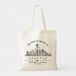 Sac fourre-tout Seattle Skyline – Cadeau personnal