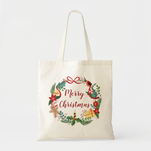Sac fourre-tout simple à la guirlande | de Joyeux (Devant)