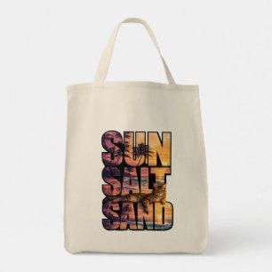 Sac fourre-tout Soleil Sel Sable Plage Chat Couche