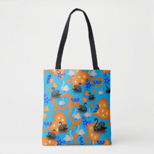 Sac fourre-tout Swan Coeurs orange