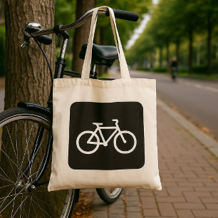 Sac fourre-tout SYMBOLE Bicyclette Noir Et Blanc