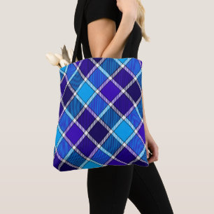 Sac fourre-tout Tartan Bleu Mixte