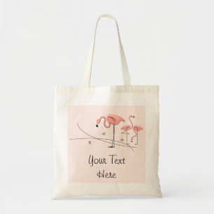 sac fourre-tout "Texte" de Flamants roses trio ros