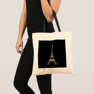 Sac fourre-tout Tour Eiffel noir français