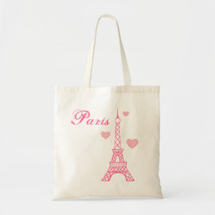 Sac fourre-tout tour Eiffel rose Livre Sac de plag