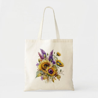 Sac fourre-tout tournesol et lavande