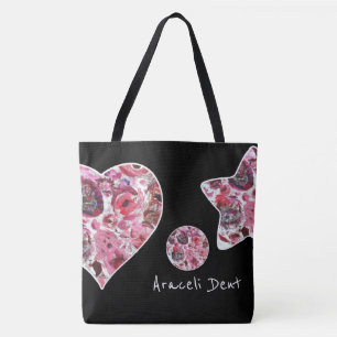 Sac fourre-tout tout-en-impression coeur et étoile