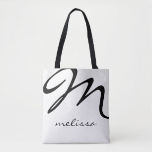 sac fourre-tout tout-en-un blanc moyen avec nom no