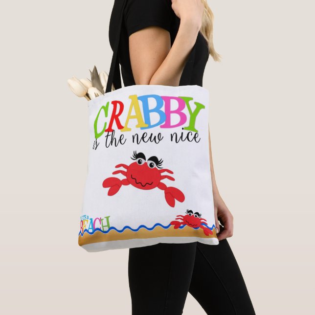 Sac fourre-tout Tout-Sur-Imprimé Crabby, Moyen (De près)