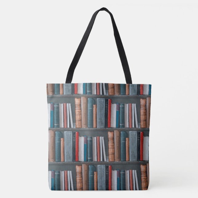 Sac fourre-tout Tout-Sur-Imprimé des livres de bib (Devant)